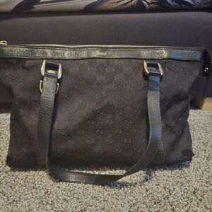 Black Gucci Medium Tote Bag
